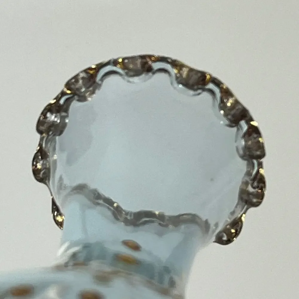 Venetian Murano Signed Bud Vase 24kt Gold 7